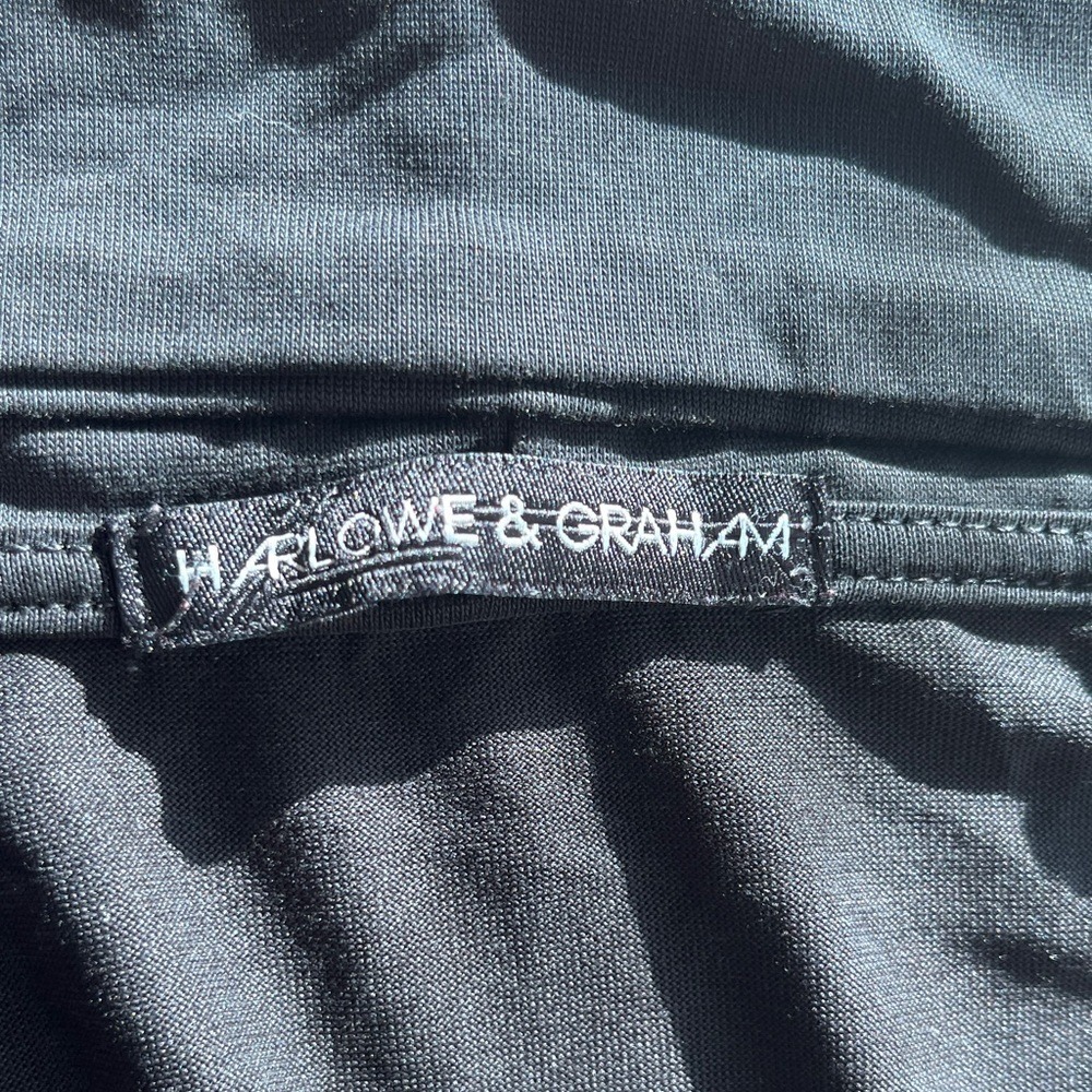 Harlowe & Graham Black Wrap Top - Picture 3 of 8